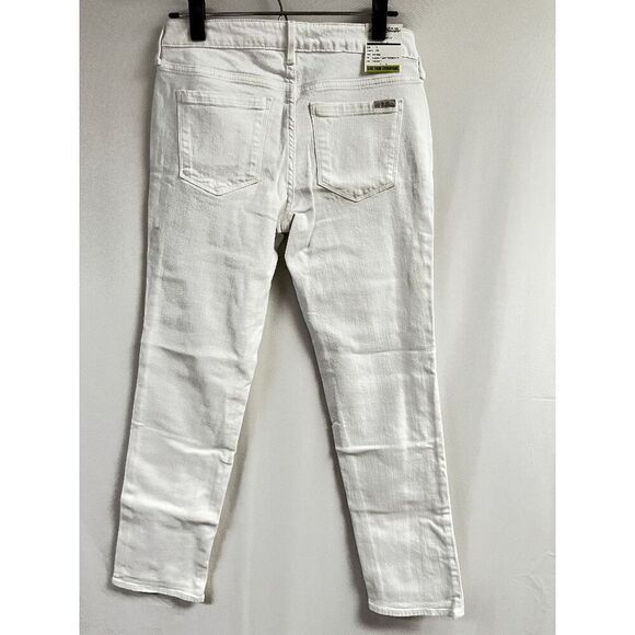 Eddie Bauer Womens Stretch Slightly Curvy Straight Leg Jeans Size 4 White NWT - Picture 8 of 13